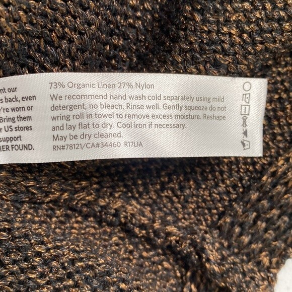 Eileen Fisher Organic Linen Loose Knit 3/4 Dolman Sleeve Sweater Metallic - Picture 10 of 16